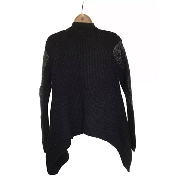 Moth Anthro Oltrarno Black Wool Blend Cardigan - Picture 4 of 9